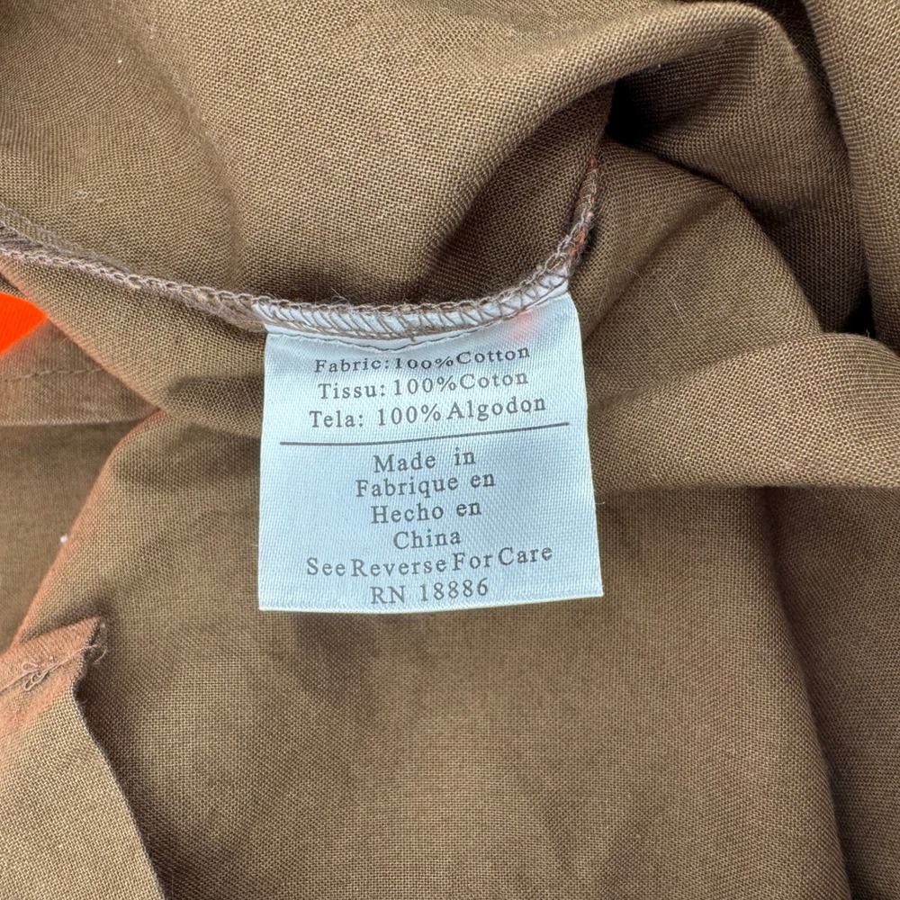 Bob Allen Hunting Shirt Womens L Brown Orange UglyDog Shooting HU127W New - Picture 9 of 12